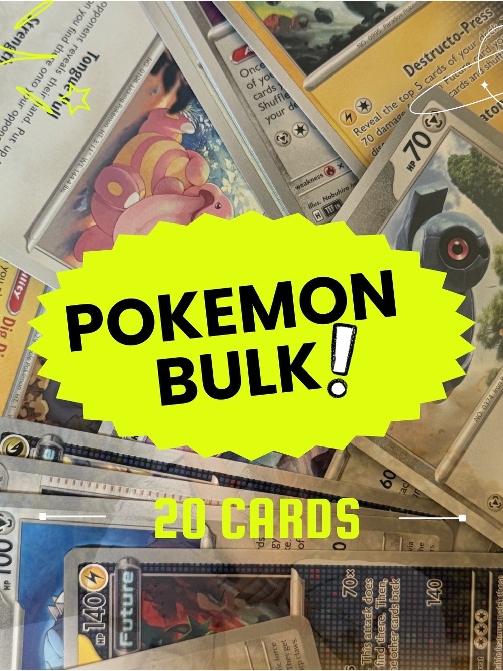 Pokémon Bulk Card Lot - 20 Cards (Assorted)